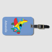 Speelgoed-vliegtuig voor kinderen bagagelabel (Voorkant (horizontaal))