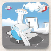 Speelgoed Vliegtuigen Drankjes Onderzetter (Voorkant)