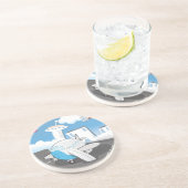 Speelgoed Vliegtuigen Zandsteen Onderzetter (Zijkant)