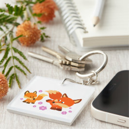 Speelgoed voor Cartoon Foxes Acrylische Sleutelhan Sleutelhanger