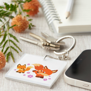 Speelgoed voor Cartoon Foxes Acrylische Sleutelhan Sleutelhanger