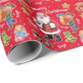 Speelgoed voor de kerstman: verpakkingspapier rood cadeaupapier (Rol Hoek)