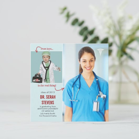 Speelgoed voor echt medisch Afstuderen Kaart (Staand voorkant)