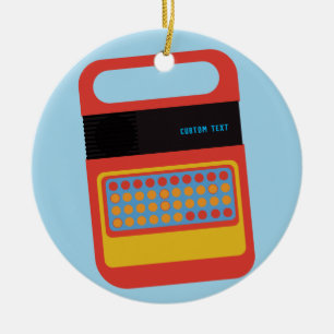 speelgoed voor elektronisch spreken en spelling keramisch ornament