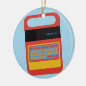 speelgoed voor elektronisch spreken en spelling keramisch ornament (Links)