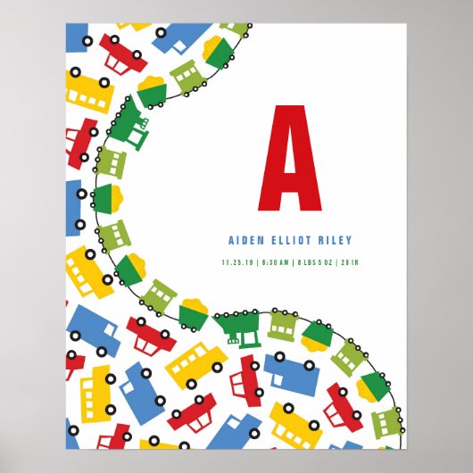 Speelgoed voor jongens Verkeer Aangepaste Baby zur Poster (Voorkant)