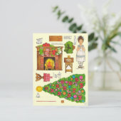 Speelgoed voor kerstpapier 🤶 Doll  Briefkaart (Staand voorkant)