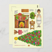 Speelgoed voor kerstpapier 🤶 Doll  Briefkaart (Voorkant / Achterkant)