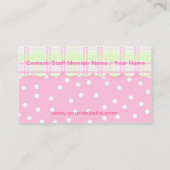 Speelgoed voor kinderen, kleding, dagkleding, visi visitekaartje (Achterkant)