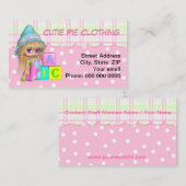 Speelgoed voor kinderen, kleding, dagkleding, visi visitekaartje (Voorkant / Achterkant)