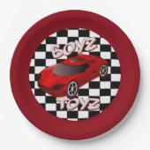 Speelgoed voor rode Borden voor sportpapier Papieren Bordje (Voorkant)