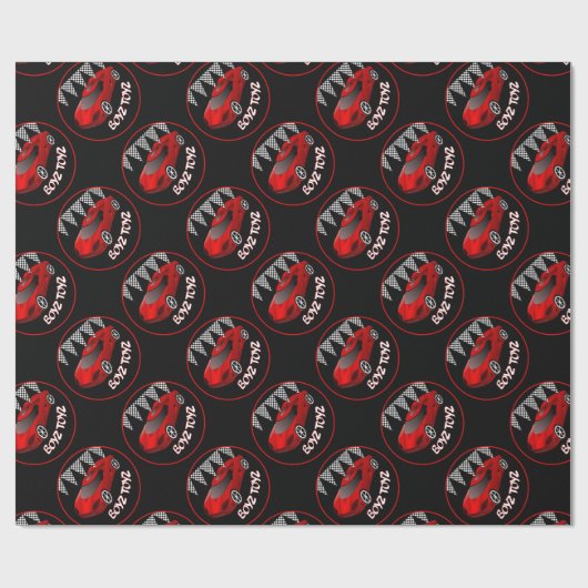 Speelgoed voor rode sportauto's, verpakt papier (Vlak)