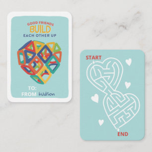 Speelgoed voor tegel van magneten, Valentijn voor  Notitiekaartje