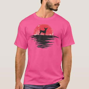 Speelgoed voor Terrier Japanese Sunset Retro Dog R T-shirt