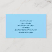 Speelgoed voor therapistische kinderpsycholoog Blu Visitekaartje (Achterkant)