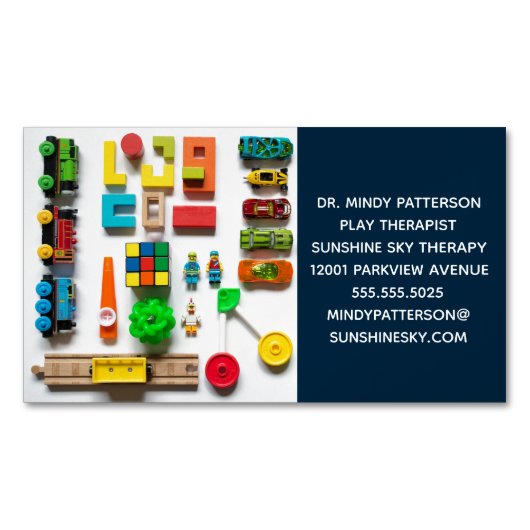 Speelgoed voor Therapistische kinderpsycholoog Magnetisch Visitekaartje (Voorkant)