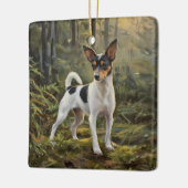 Speelgoed Vos Terrier Keramisch Ornament (Links)