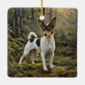 Speelgoed Vos Terrier Keramisch Ornament (Achterkant)