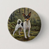 Speelgoed Vos Terrier Ronde Button 5,7 Cm (Voorkant)
