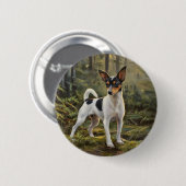 Speelgoed Vos Terrier Ronde Button 5,7 Cm (Voorkant /achterkant)