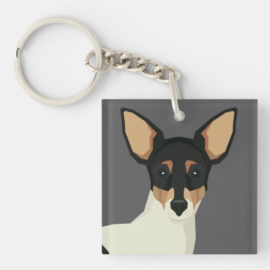 Speelgoed Vos Terrier Sleutelhanger (Voorkant)