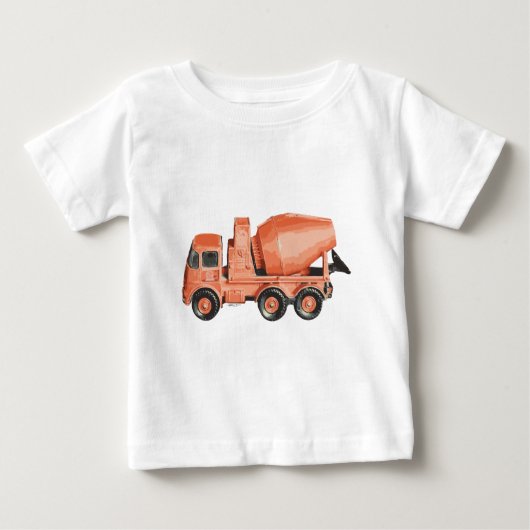 Speelgoed-vrachtwagen met betoncement in Sinaasapp (Voorkant)