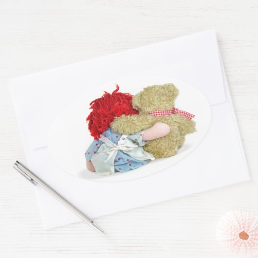 Speelgoed Vrienden Ovale Sticker (Envelop)