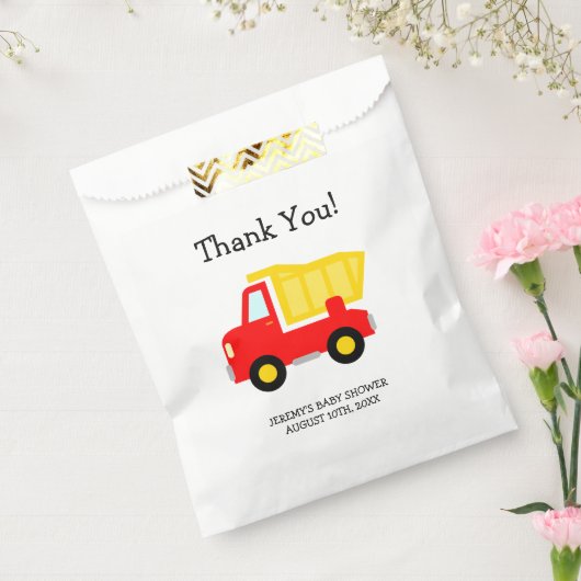 Speelgoed-vuilniswagen jongens baby showers gunste bedankzakje (Gezegeld)