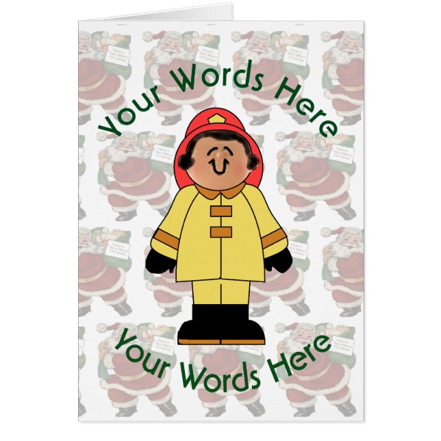 Speelgoed White Vrouw Firefighter Aangepast kerstf (Voorkant)