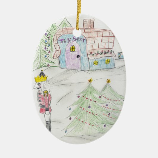 Speelgoed Winkelen Keramisch Ornament (Voorkant)