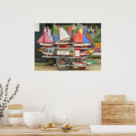 Speelgoed Zeilboten, Luxemburgse tuinen, Parijs Poster (Keuken)