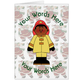 Speelgoed Zwarte Mannelijke brandweerman - Aangepa