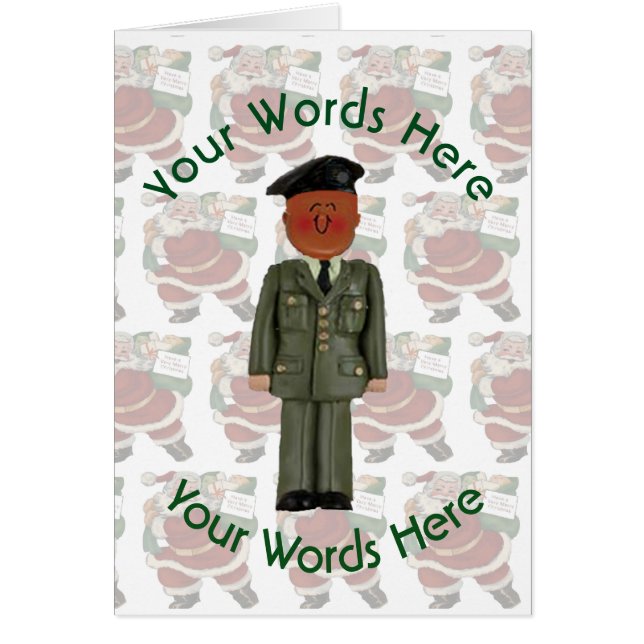 Speelgoed zwarte Soldaat - Aangepast kerstfeest (Voorkant)