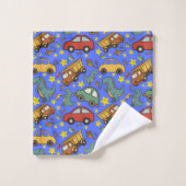 Speelgoedauto's & Dinosaurussen Bad Handdoek (Wasdoekje)
