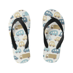 Speelgoedauto's & Vrachtwagens   Stofblauw Beige Kinder Teenslippers
