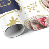 Speelgoedfamilie Foto met kerstmis Cadeaupapier (Rol Hoek)