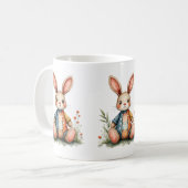Speelgoedlappendeken Bunny Cottagecore Woodland Koffiemok (Voorkant links)