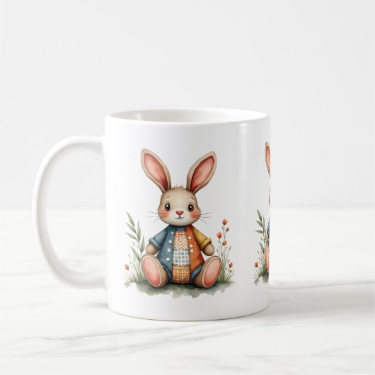 Speelgoedlappendeken Bunny Cottagecore Woodland Koffiemok (Links)