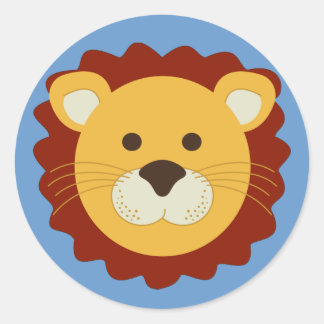 Speelgoedleeuw Ronde Sticker