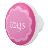 Speelgoedorganisatie - roze bloemknop keramische knop (Rechts)