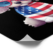 Speelgoedpoedel met patriottische Vlag van de VS A Poster (Hoek)