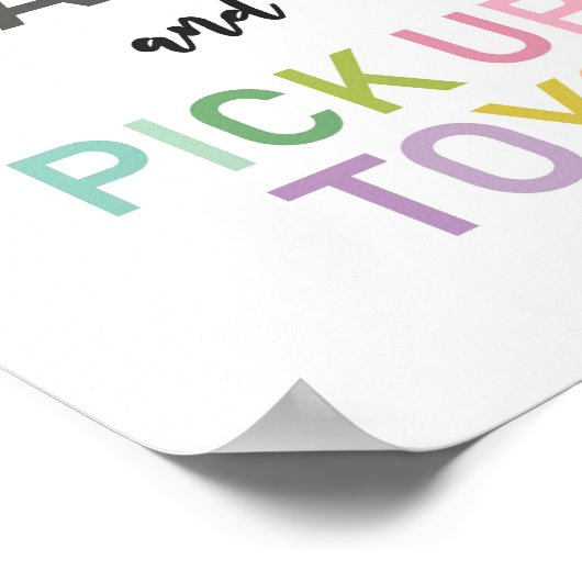 Speelgoedprogramma's kalm houden en ophalen Poster (Hoek)