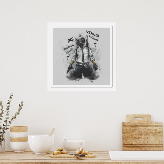 Speelgoedspeelplaatsen PUBG Poster (Keuken)