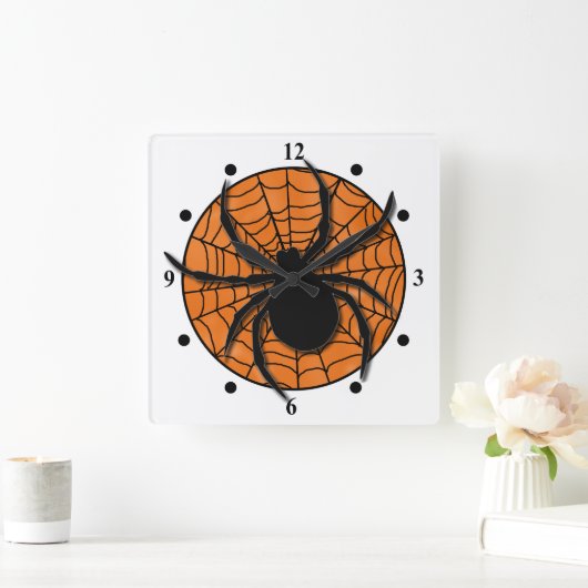 Speelgoedspin Web Huge Spider Vierkante Klok (Huis)