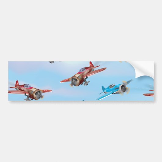 Speelgoedvliegtuigen Bumpersticker (Voorkant)