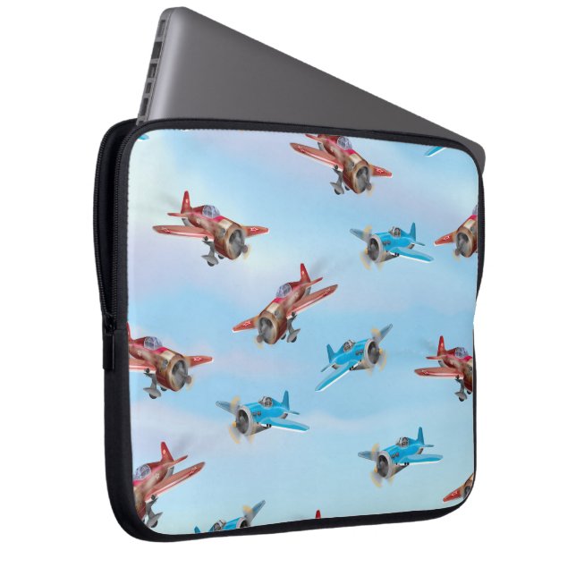 Speelgoedvliegtuigen Laptop Sleeve (Voorkant Rechts)