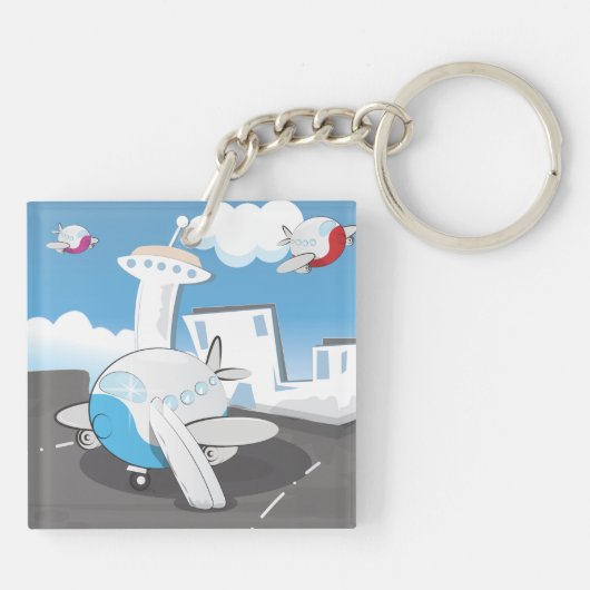 Speelgoedvliegtuigen Sleutelhanger (Achterkant)