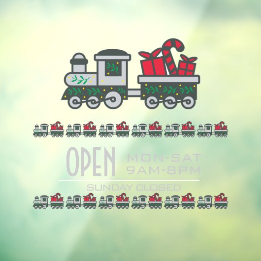 Speelgoedwinkel Kerst aangepaste raamfolie Raamsticker (Vel 3)