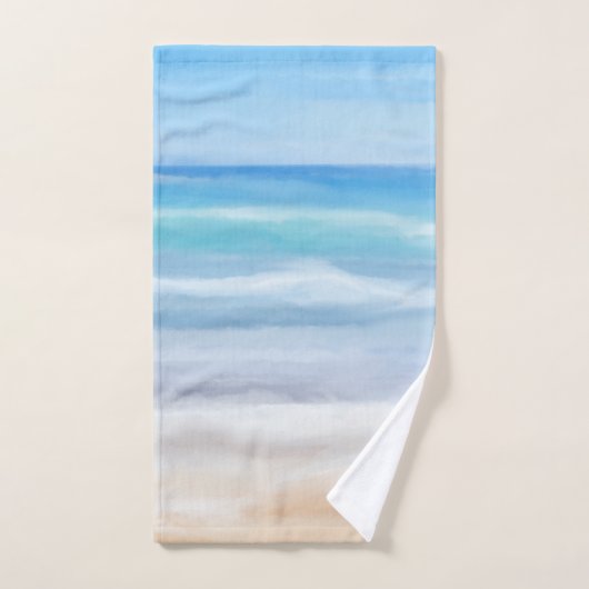 Speelgolven op een zonnige dag in het strand bad handdoek (Handdoek)