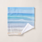 Speelgolven op een zonnige dag in het strand bad handdoek (Wasdoekje)